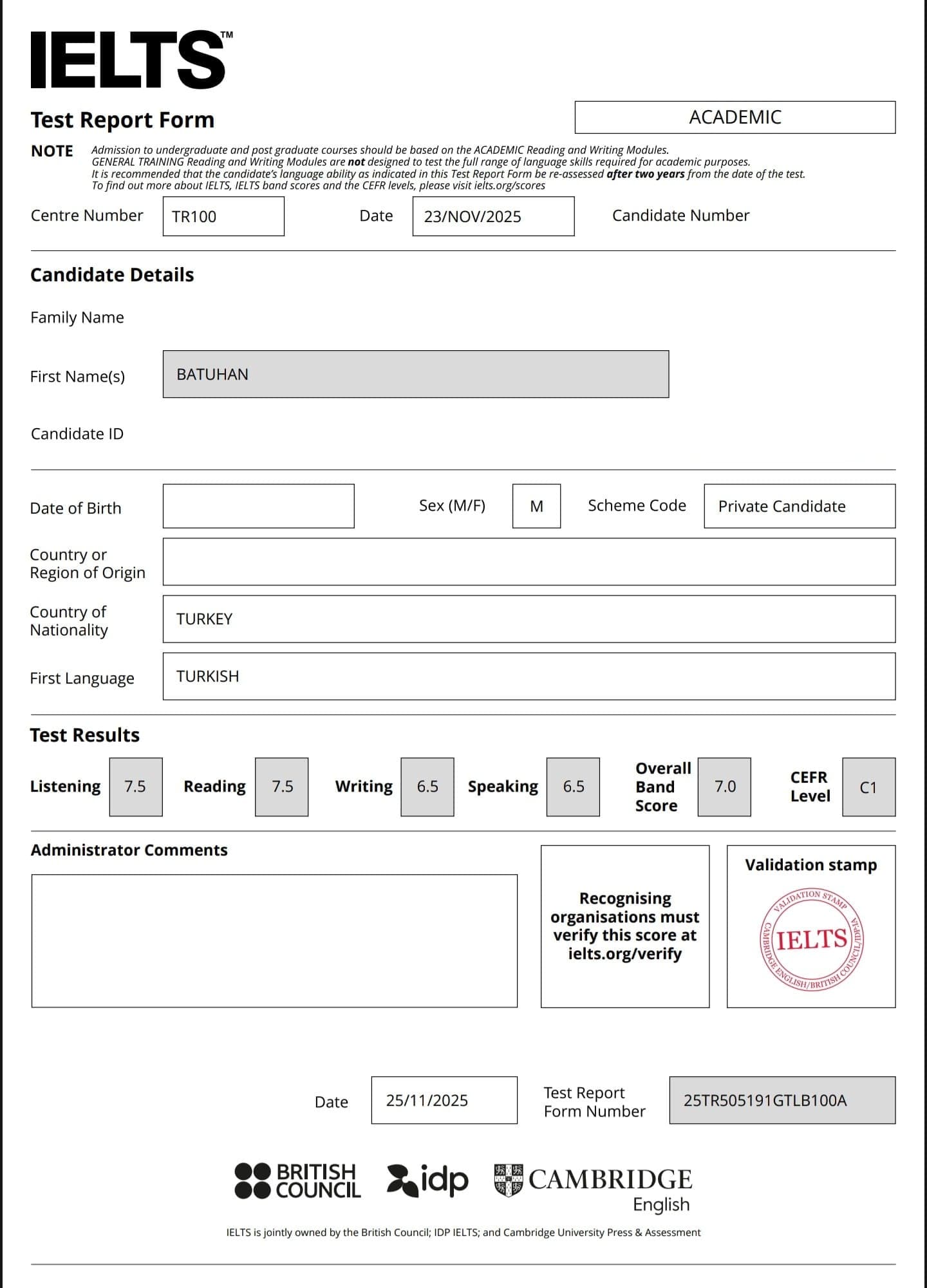 IELTS success proof 1